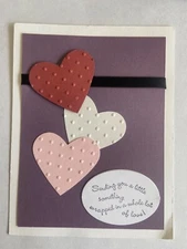 Love friend Valentine’s Day punched wedding card kit of 6 made w/ Stampin Up