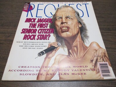 Request February 1992 Mick Jagger Rolling Stones Musicland Sam Goody Magazine