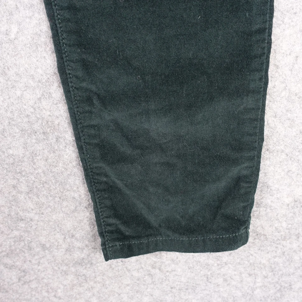 Buffalo David Bitton Pants Womens 8 Green Marvel Mid Rise Velvet Stretch Skinny - Image 3 of 4