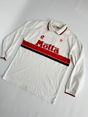 Lotto Motta acミラン 長袖シャツ camiseta de fútbol MILAN (italia) away LOTTO MOTTA manga larga