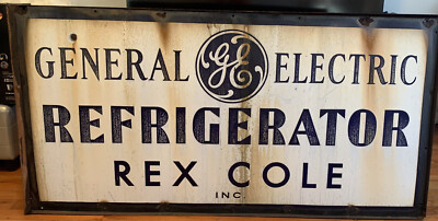 Porcelain General Electric Refrigerator Rex Cole Enamel Sign 60 “X 30 ...