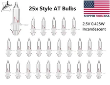 25x Style AT 2.5v Clear warm WHITE Base Mini Christmas Tree Light Bulbs With 2.5