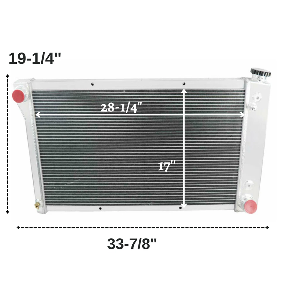 3 Row Aluminum Radiator for GMC 35/3500 K15/K1500 Pickup Truck 1968-1972 Jimmy - Image 3 of 4