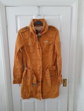 Khujo Albina Fudge Yellow Women Parka Jacket Size L Hoodie In The Collar