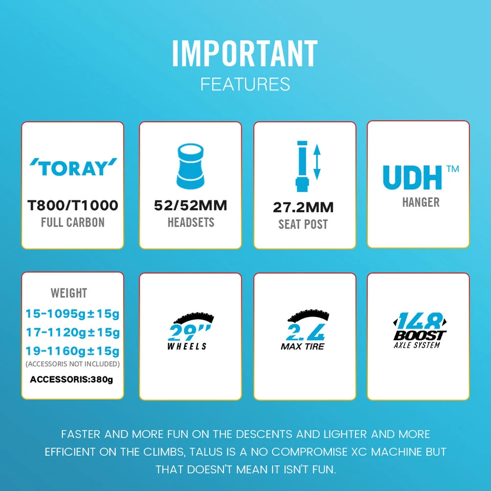 Carbon XC MTB Frame 29er Mountain Bike Frame BOOST 148*12mm FULL INNER CABLE - Image 3 of 4