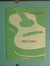 L.Pires De Campos Preludios For Classical Guitar Rare Vintage Sheet Music