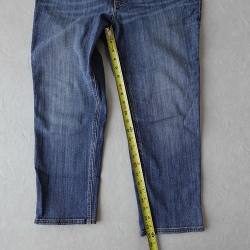 Seven7 Jeans Women 14 Capri Blue Denim Mid Rise Stretch Straight Leg - Picture 6 of 12