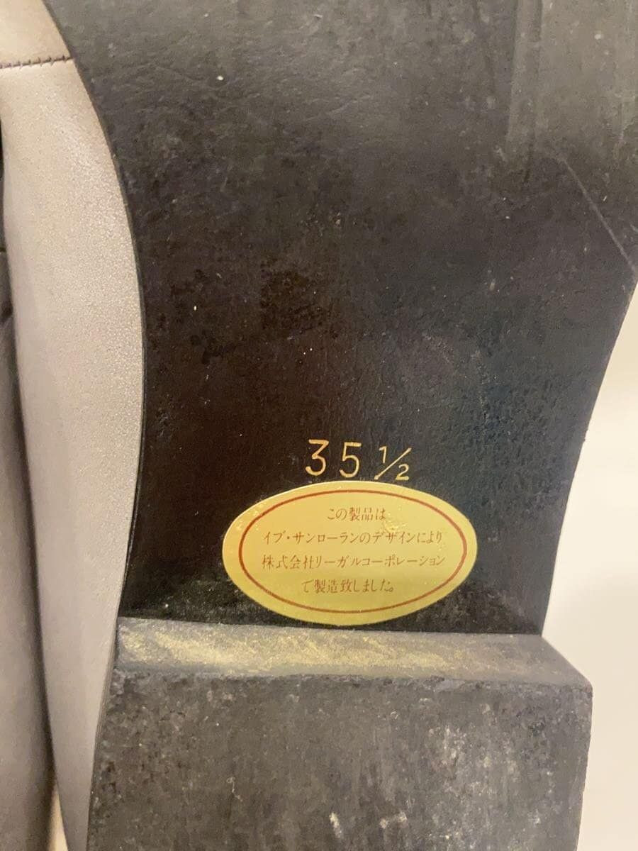 Scarpe eleganti YVES SAINT LAURENT 35 5 pelle grigia usate