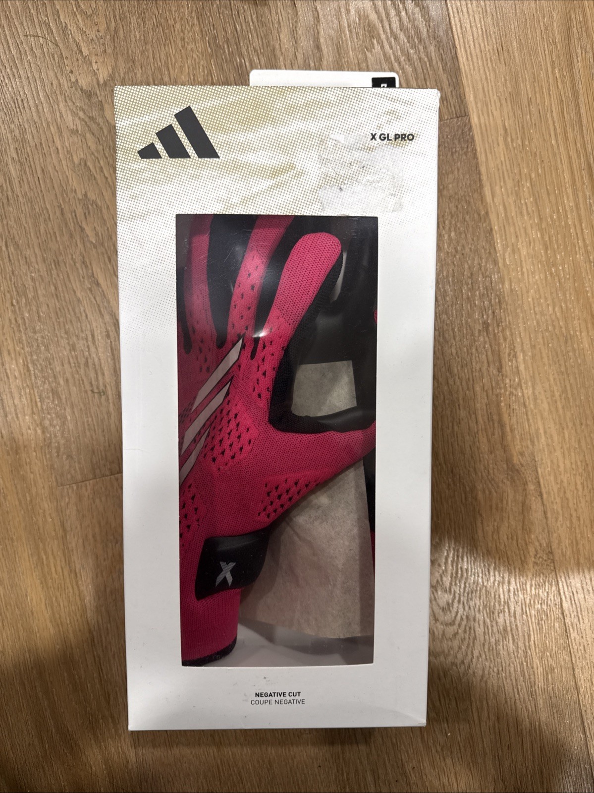 adidas X GL League Goal Keeper Gloves Adult Size 7 - Pink/Black