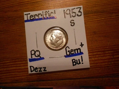 1953S Roosevelt Dime Gem BU+ TERRIFIC!!! PQ!!!! EYE APPEAL++++++