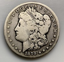 1879-CC Morgan Silver Dollar Carson City Mint (Rare !) Raw Choice
