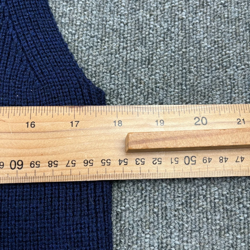 Wyse London Jumper Womens Medium Navy Merino Wool Sleeveless Layering Vest - Image 4 of 4