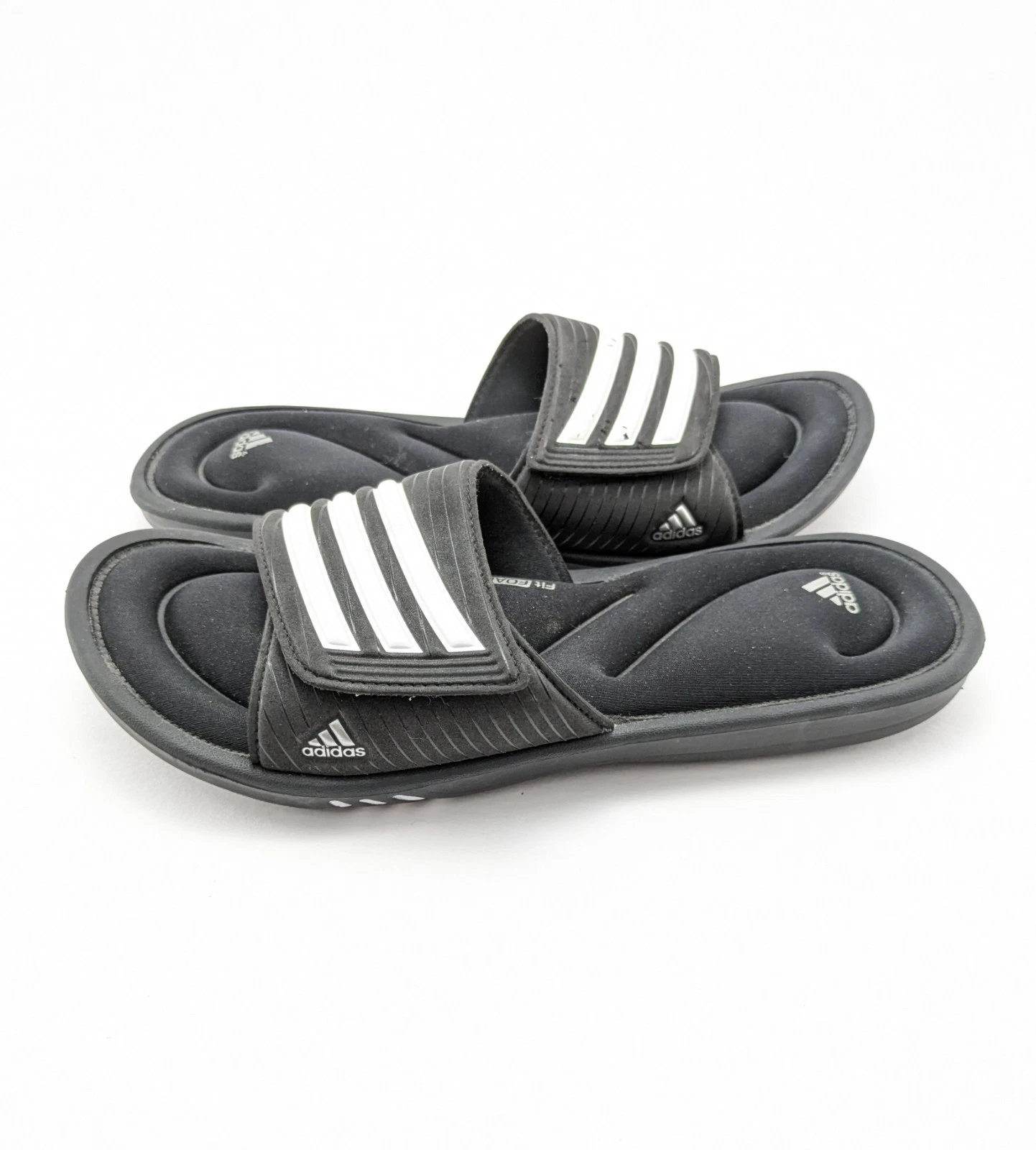 Sandali infradito donna Adidas Fit schiuma plantare morbido nero bianco G41197 taglia 8