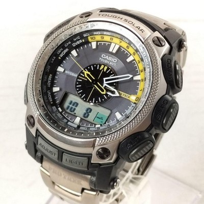 Casio Protrek PRW 5000T Solar World Time Watch Mens Tough Movement Cal