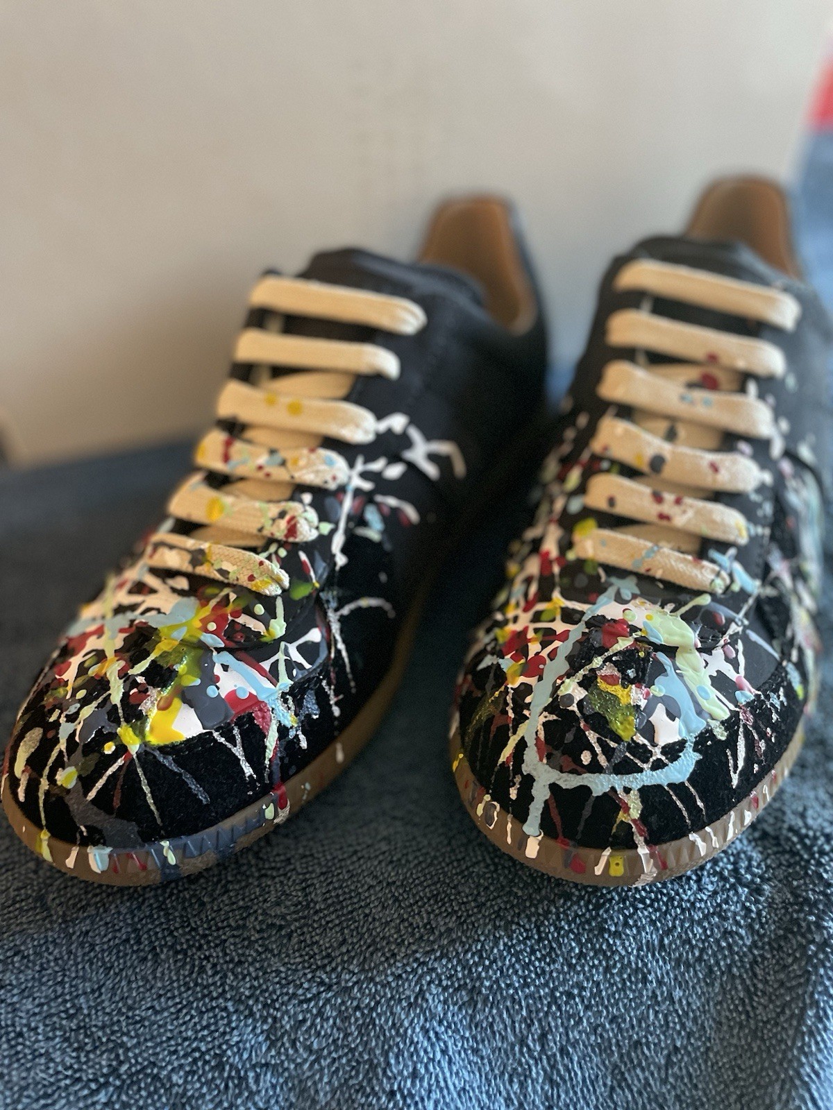 Maison Margiela Replica Paint Splatter Black-Men's EU Size 36