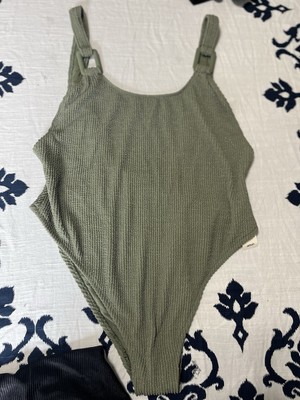 AERIE NWT Green Olive One Piece Swimsuit Suit Size Extra Large XL-B