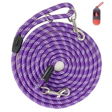 Long Rope Dog Leash for Dog Training 12FT 20FT 30FT 50FT, Reflective Threads ...