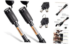 CZC AUTO Trailer Hitch Lock, 5/8 Inch Dia, 4 Inch Super Extra Long 2 Pack Black