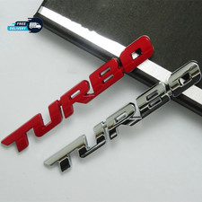 Turbocharged 3d Metal Car Badge Emblem Sticker Turbo Decal