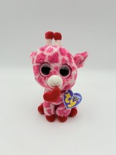 TY Beanie Boos Junglelove Jungle Love Valentine Giraffe Pink Plush Heart Solid