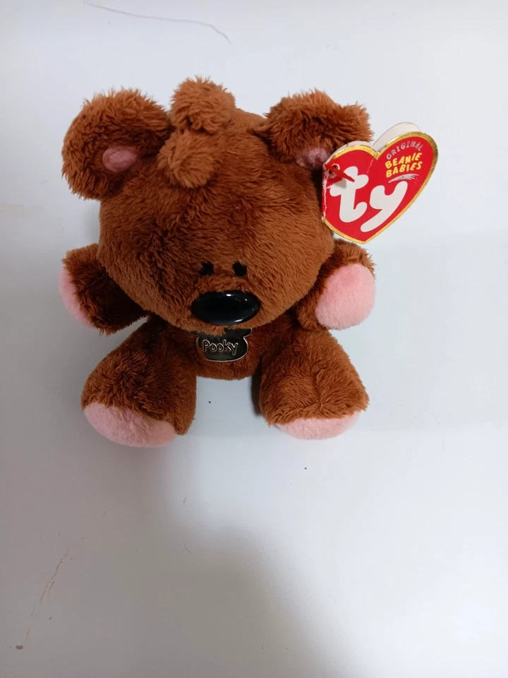 Ty Original Beanie Babies Pooky the Teddy Bear 5” Plush Toy 2004 Tag Not Perfect - Image 2 of 3