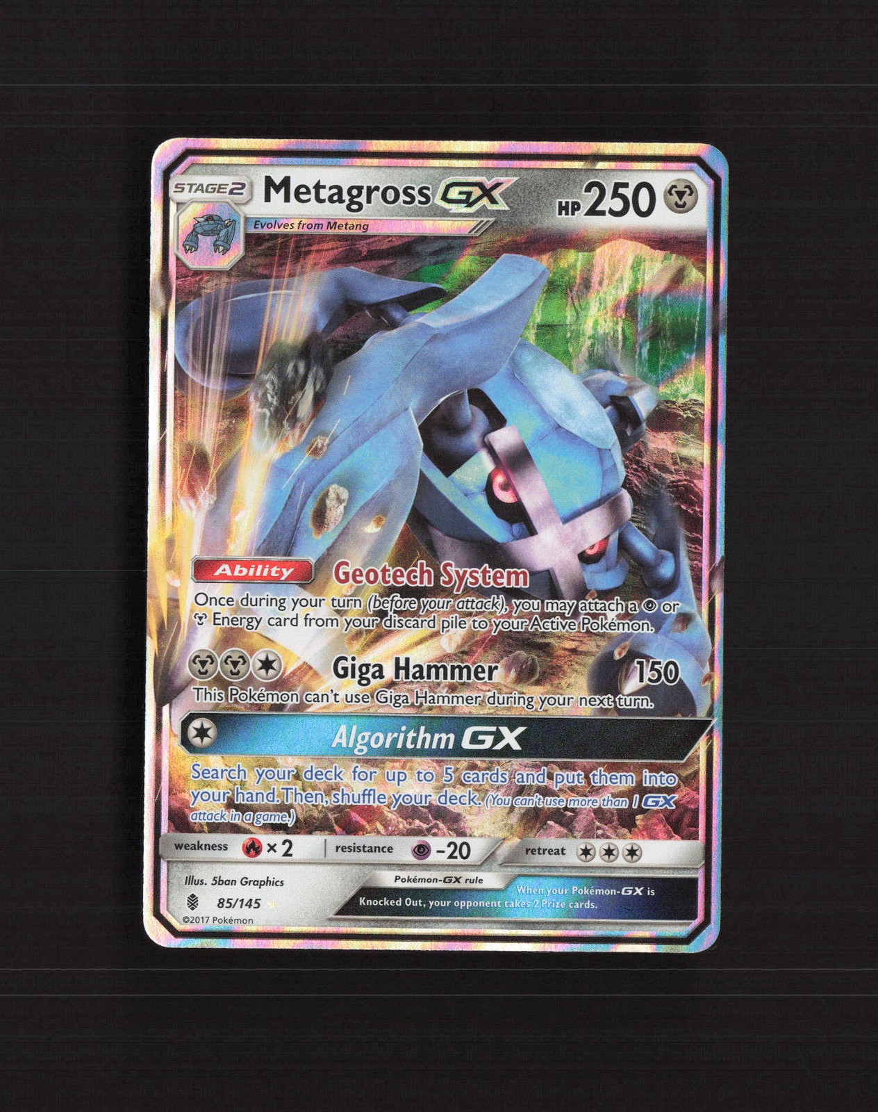 Metagross GX 85/145 Guardians Rising Ultra Rare Holo Pokemon Card NM