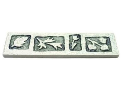 Fliesenbordüre 20x5cm Fliesen Bordüre rustikal Botanica verde grün Pflanzen