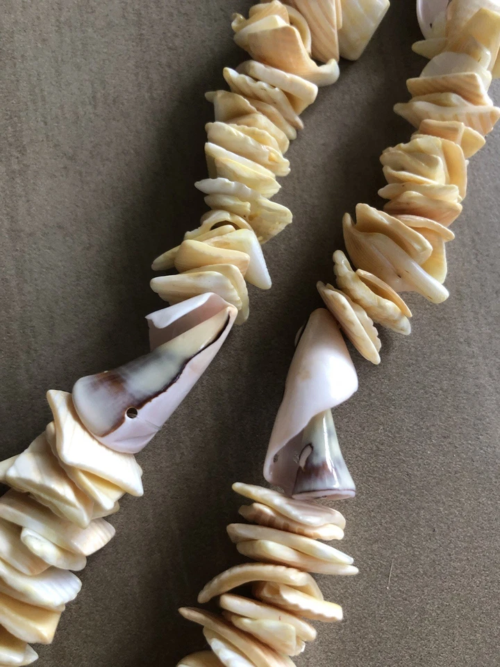 Пляж готический винтажный около 1980-х большой оранжевый Красное море раковина ожерелье - Изображение 2 из 4