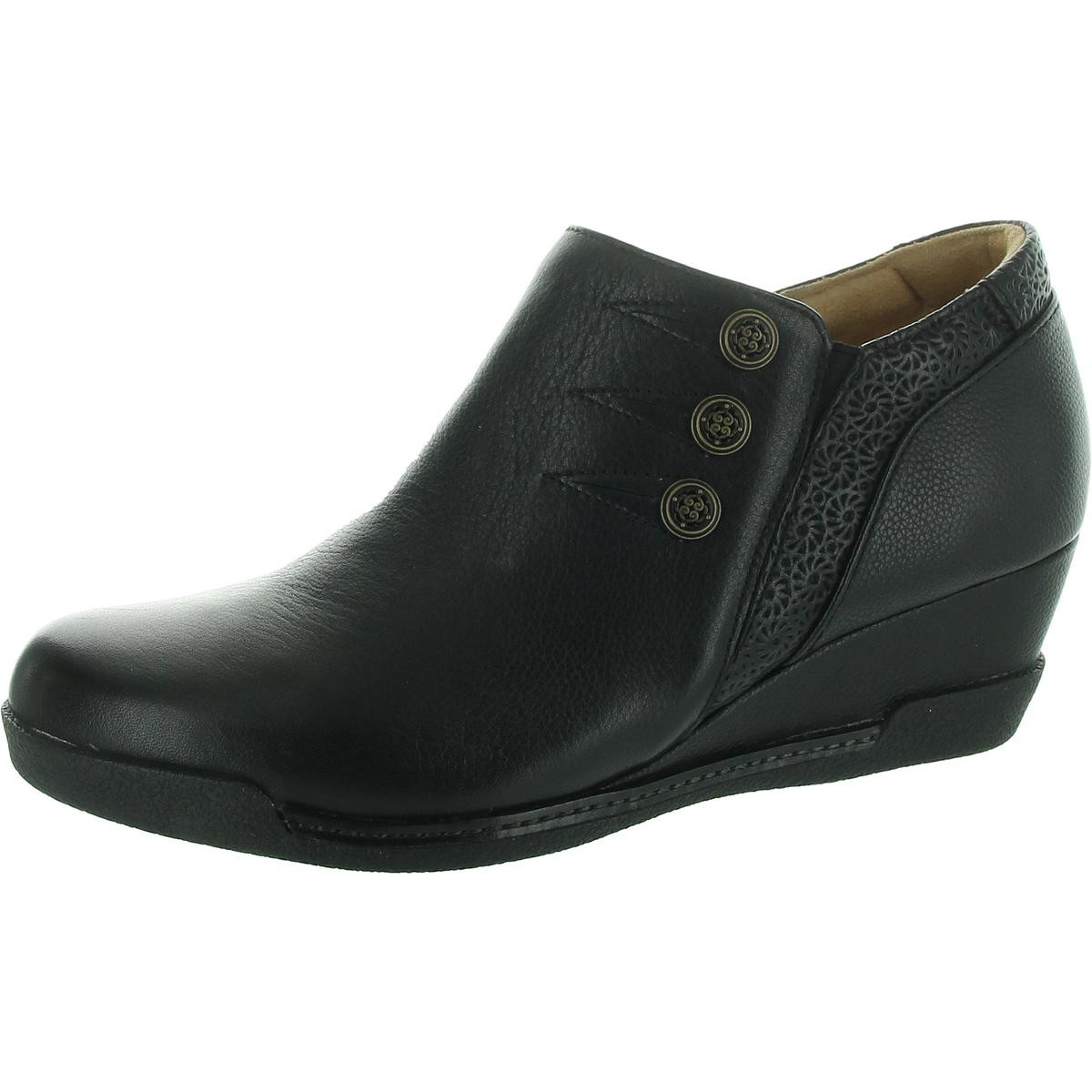 Женские ботильоны Devina из кожи на молнии черного цвета 8 средних размеров (B,M) BHFO 1118