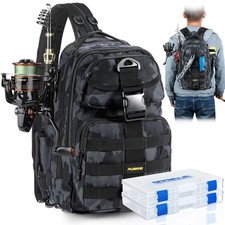 Fishing Backpack gear Tackle Bag Water-Resistant with Rod Holder Ideal Gifts