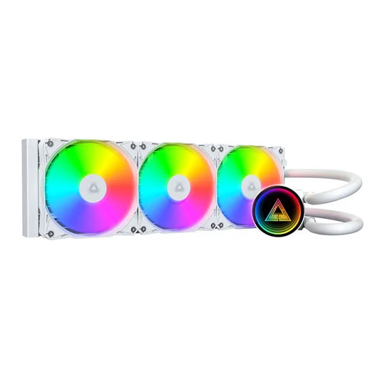 Montech LightFlow ARGB 360, White, 360mm AIO Hydro CPU Cooler, 3x 120mm ARGB PWM