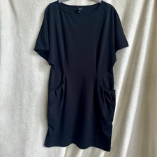 Mossimo Chic Black Short Sleeve Business Casual Dress with Pockets Size Large