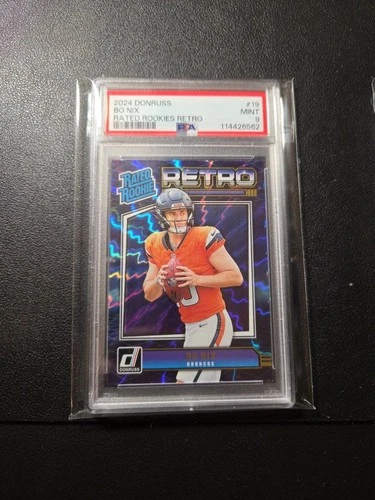 2024 Panini Donruss PSA 9 - Bo Nix Rated Rookie Retro #19 (RC)  w/ FREE gift!