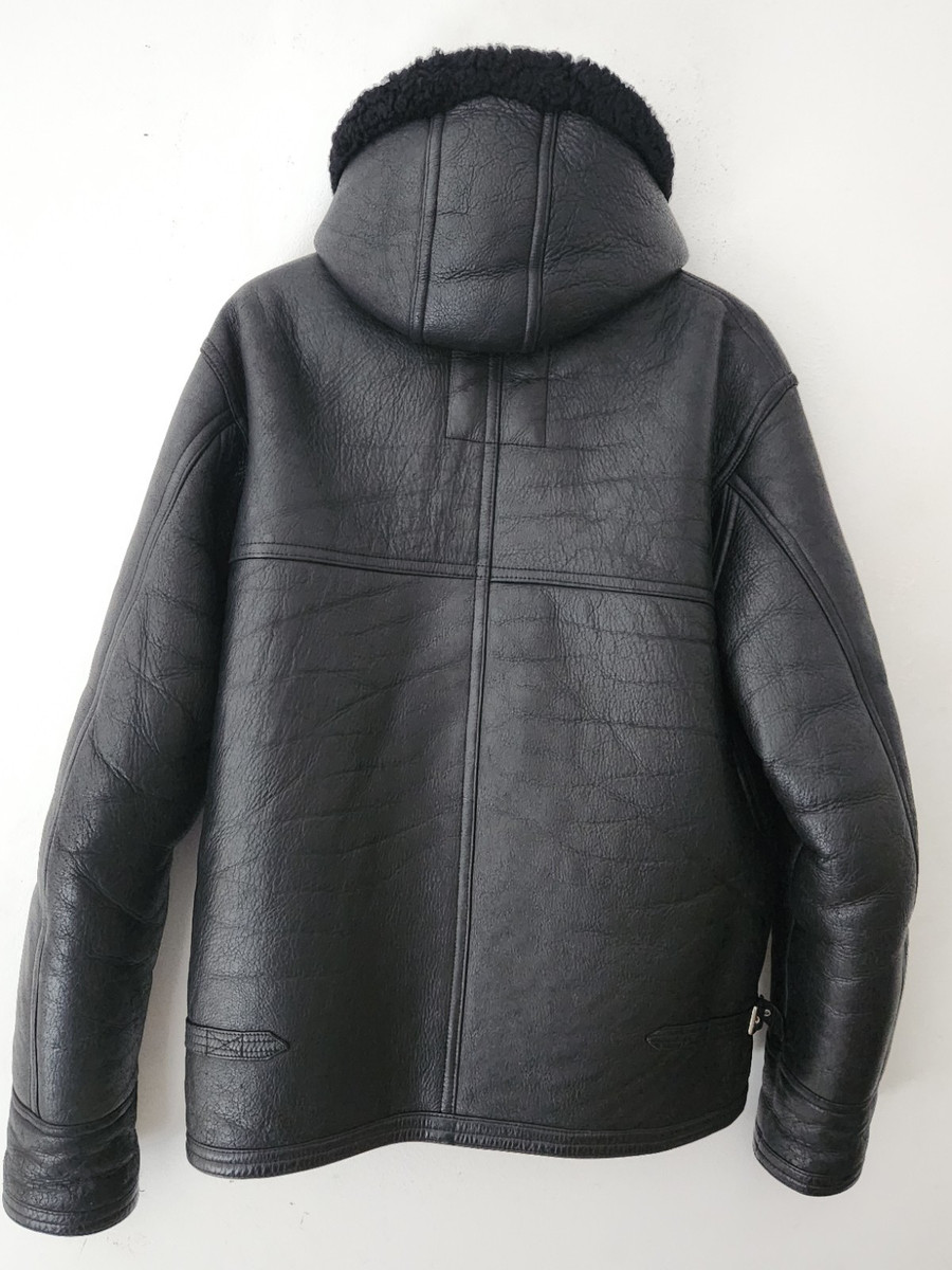A BATHING APE 90's sheepskin shearling hooded jacket Black A BATHING APE 90's sheepskin shearling hooded jacket Black