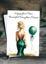 Prom Card Personalised 4 Colours Large A5 / Inside Message Daughter Sister Niece