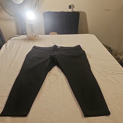 HUE Women's Black Solid Plus Size Pants 1X