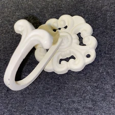 Wrought Iron Hook Wall Mount Coat, Robe, Key Holder Shabby Chic