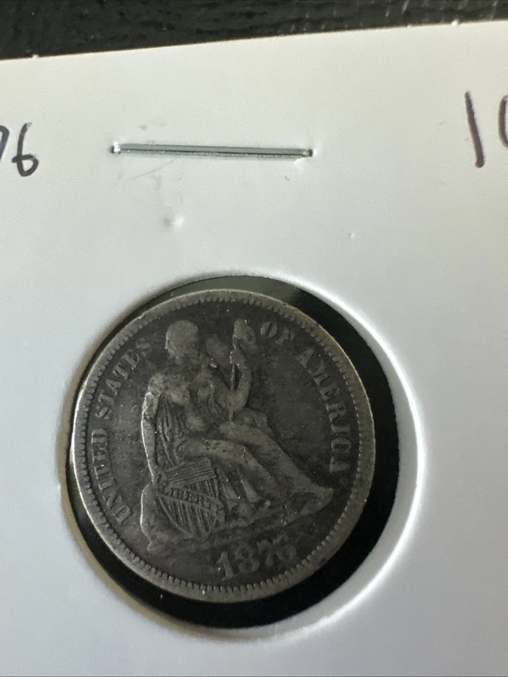 1876 10C Liberty Seated Dime - Image 2 of 3