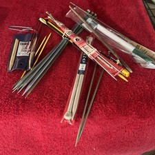 Large Deal Knitting Needle Lot - Metal and Wood- Used and New