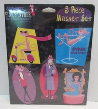 PINK PANTHER 40th ANNIVERSARY by SHAG 5 PIECE MAGNET SET UNUSED SEALED ATA-BOY