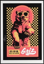 Autographed GRiZ 3/19/2018 Belly Up Aspen CO Hand-Signed by GRiZ Poster Scrojo