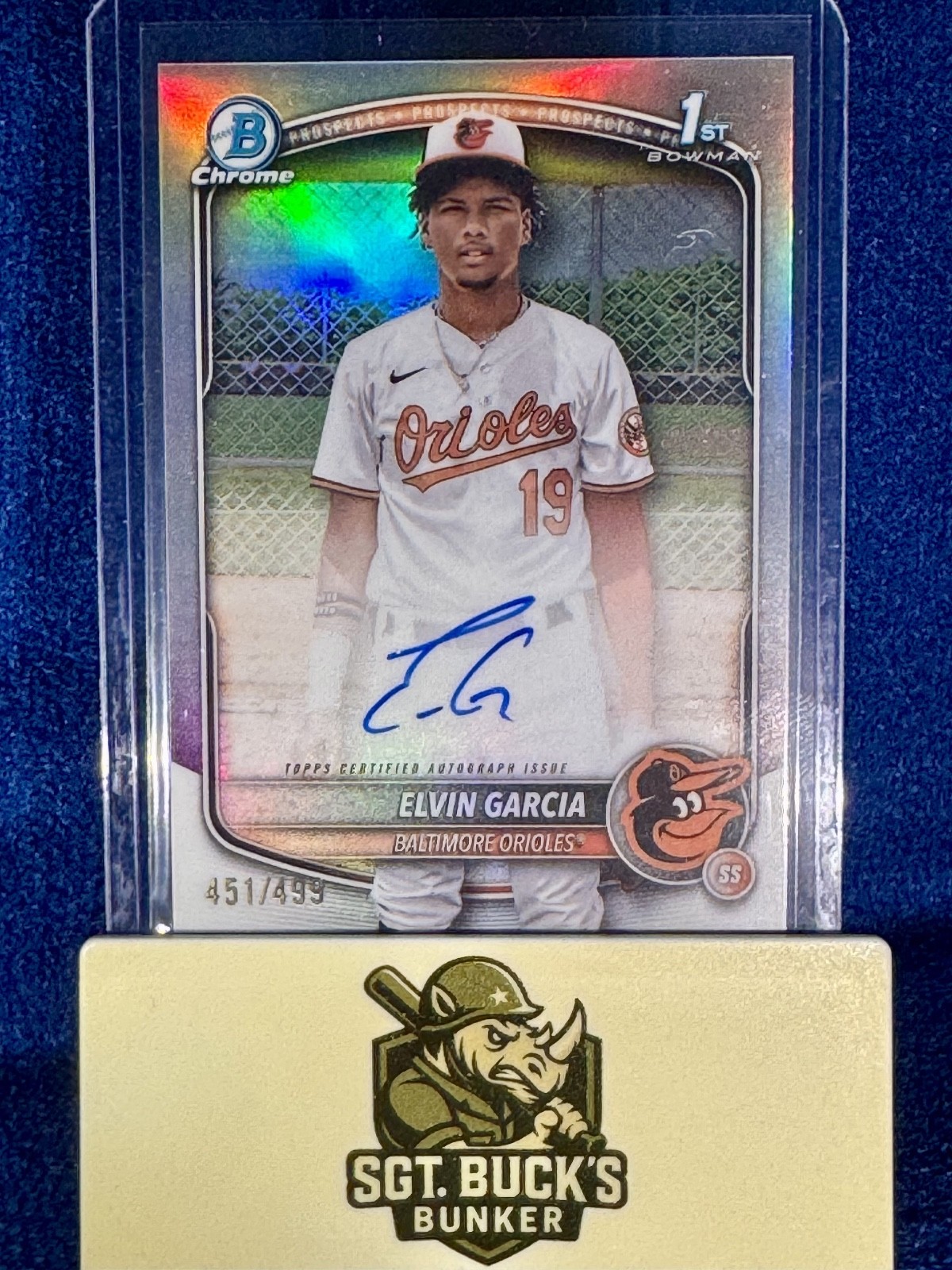 Elvin Garcia 2025 Bowman Chrome Bowman 1st Refractor Autograph /499 #CPA-EG