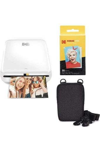 Kodak Step Wireless Mobile Colour Photo Printer (Black) Go Bundle