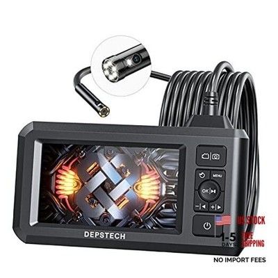 Dual Lens Industrial Endoscope, 1080P Digital Borescope Inspection Black