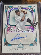 2025 Panini Boys of Summer DONTRELLE WILLIS #20 Fan Favorites Auto 98/99 Marlins