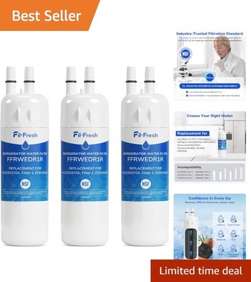 Whirlpool EDR1RXD1 Refrigerator Water Filter 1 | OEM Certified | 3- Pack Genuine