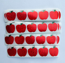 30 Red Apple Foil Stickers/Fruit/Scrapbooking/Planners/Crafts/Journals/1 inch