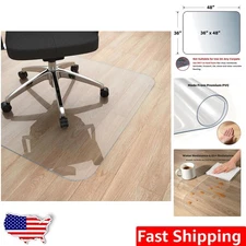 Durable 36"x48" Hardwood Floor Chair Mat - Smooth Rolling PVC Protector