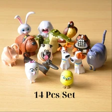 14pcs Secret Life of Pets PVC Figures - Rabbit, Dog, Cat Action Toys Xmas Gift