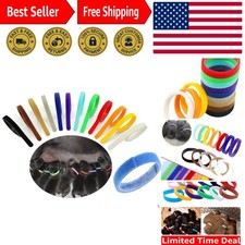 12 Pcs Soft and Reusable Puppy Collars for Newborn Kits - Bright Colors